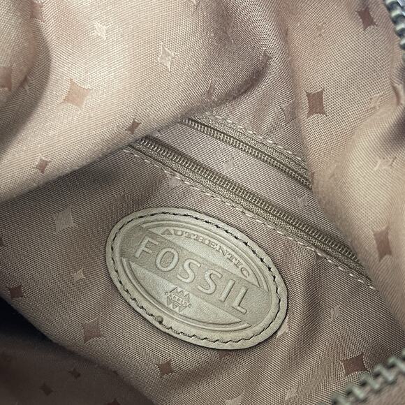 VTG Fossil Women's Tate Hobo Leather Shoulder Bag Light Tan - Picture 11 of 15